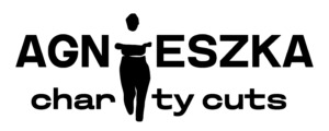 Logo von Agnieszka Widera Charity Cuts. In der Mitte eine Frauenshilhoutte.