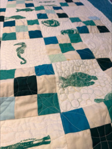 Quilt mit Meerestieren